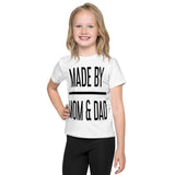 Made By Mom and Dad. Kids Crew Neck T-Shirt. Funny Children's Tees.