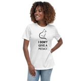 I DON'T GIVE A MEOWCK T-SHIRT. Short Sleeves Unisex Tees.