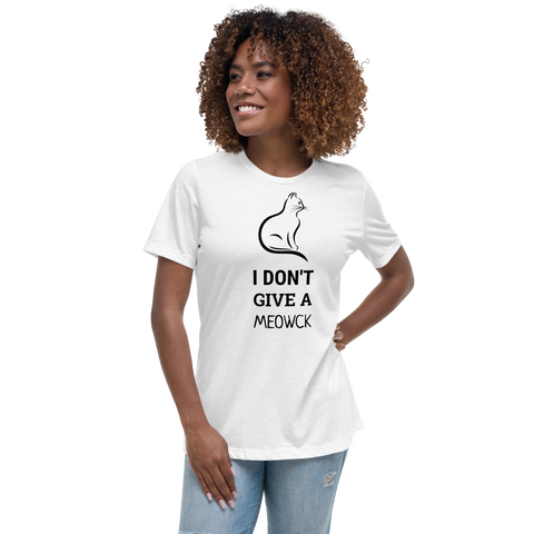 I DON'T GIVE A MEOWCK T-SHIRT. Short Sleeves Unisex Tees.