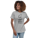 I DON'T GIVE A MEOWCK T-SHIRT. Short Sleeves Unisex Tees.