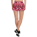 CRAZY DARK ROSE SHORTS. Women's Athletic Short Shorts. Yoga, Pilates and Gym activewear.