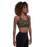 ARMY PEACE PADDED SPORTS BRA. Gym Wear. Active Wear.